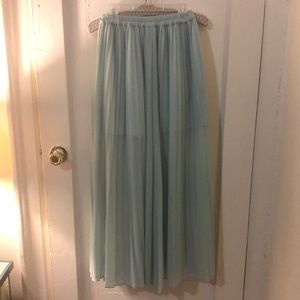 Sea foam green maxi skirt
